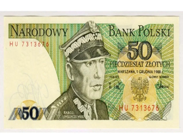 1988 Pologne 50 Zlotych UNC - Low Start - Billets de banque en papier-monnaie