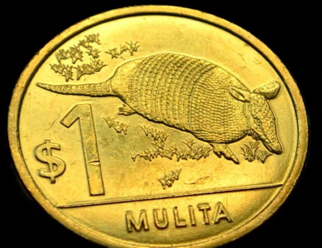 2012 Uruguayan Coin 1 peso animal armadillo BU