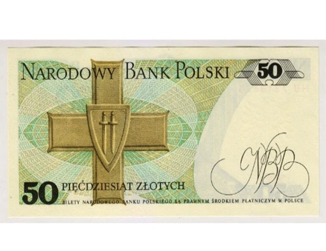 1988 Poland 50 Zlotych UNC - Low Start - Paper Money Banknotes Currency