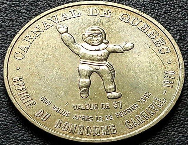 1982/1970 Carnaval de Quebec 1 Handelsdollar – 1970 Bildnis