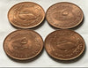 Émirats arabes unis 5 Fils FAO 1973-1989 Poisson 22mm pièce de bronze Belle pièce UNC