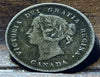 1897 Kanada Fünf 5 Cent kleine kanadische Silber-Umlaufmünze VF