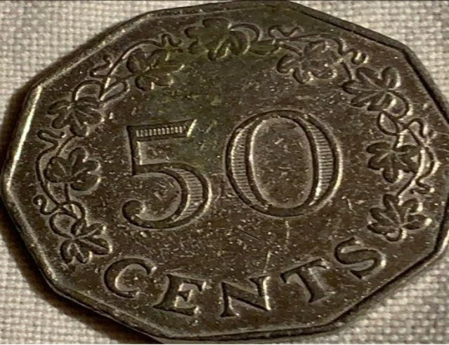 1972 Malte 50 cents TTB