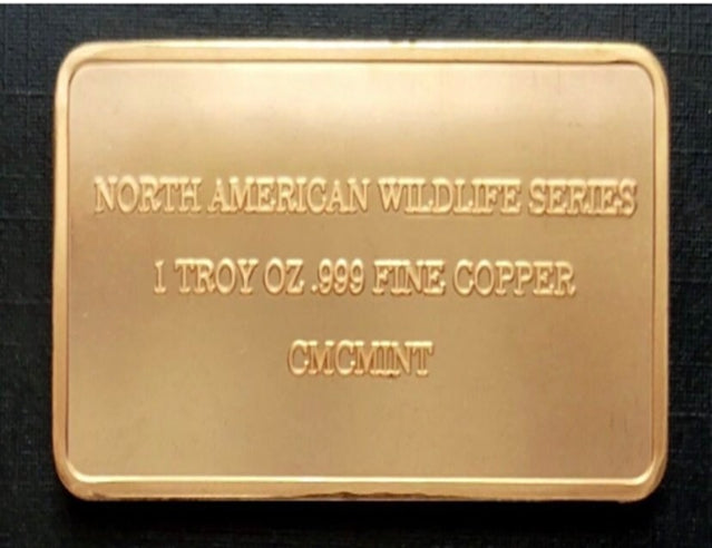 North American Wildlife Series - Set of Four - 1oz. Pure Copper Bullion Bars ****