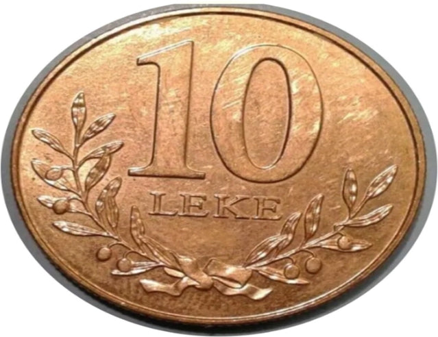 1996 Albanie 10 Leke Pièce étrangère *