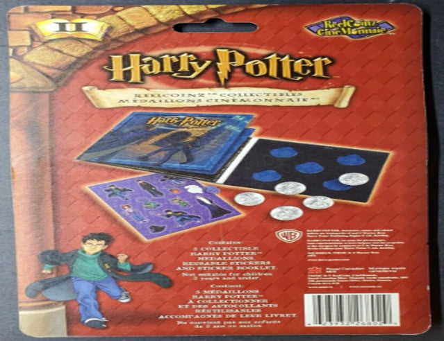 REEL COINZ Harry Potter 5 Medaillon-Set mit Aufklebern ***