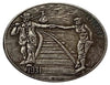 Hobo Coin - Couple on railway in Protective Plastic Capsule Copper Engraved#AR16