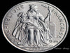 1999 Pièce de 5 francs polynésiens grande aluminium belle UNC