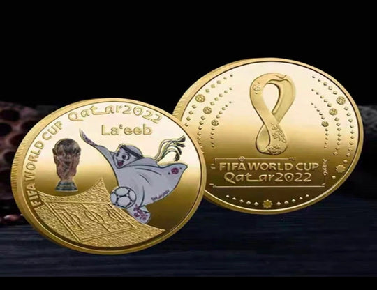 Lucky Coin - Pièce artisanale commémorative de la mascotte de la Coupe du monde du Qatar 2022 #LCG04