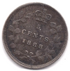 1888 Kanada Fünf 5 Cent kleine kanadische Silber-Umlaufmünze VF