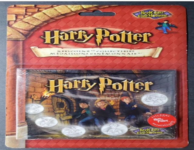 REEL COINZ Harry Potter 5 Médaillons avec Autocollants ***