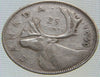 Canada 1950 25 Cent 80% Silver Quarter Coin Circulé bon état