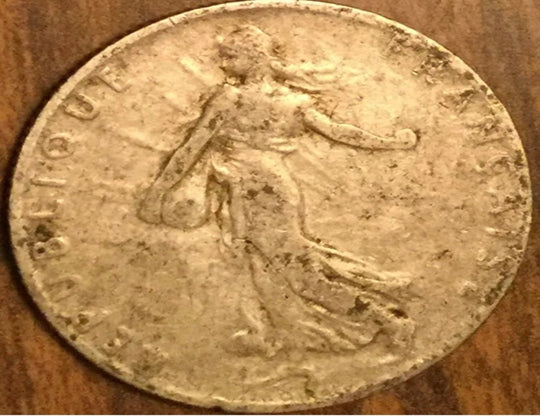 1910 Frankreich Silber 50 Centimes Semeuse-Münze