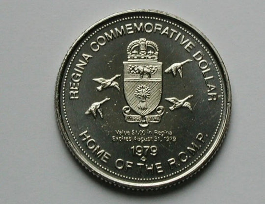 Regina SK Canada 1979 Trade DOLLAR Token maison de la GRC