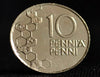 2000 Finland Honeycomb Finnish 10 fini coin BU