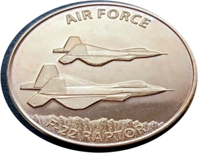 Air Force - F22 Raptor - 1oz. Pure Copper Bullion Round***