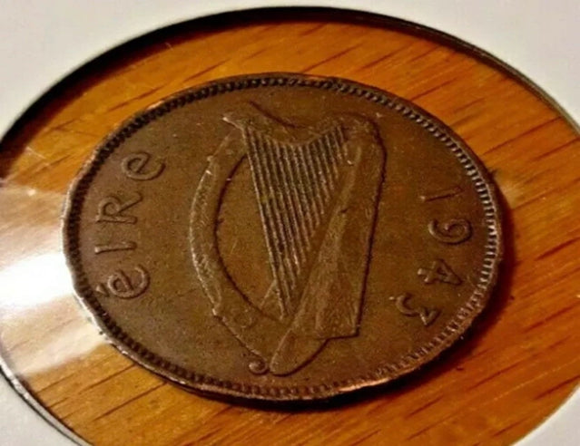 1943 1/2 Penny Irland**Sau mit Ferkeln** Schöne Münze ***