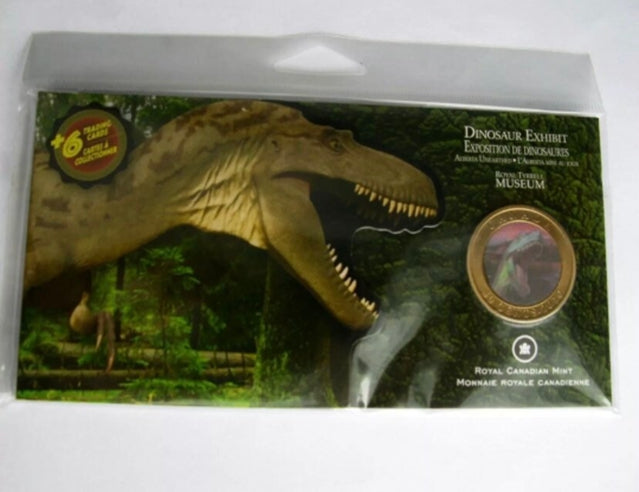 2010 RCM 50-Cent Dinosaur Exhibit Coin, Original Packaging Plus 6 trading cards