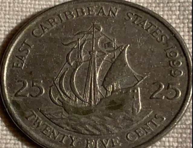 1999 Caraïbes orientales 25 cents