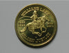 Williams Lake BC CANADA 1979 Brass Trade DOLLAR Token with Horse & Roping Cowboy