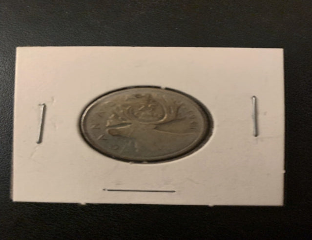 Kanada 1941 25-Cent-Silberviertelmünze im Umlauf