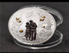 Lucky Coin -Forever Love Craft Gift Coin Colored in Protective Plastic Capsule Silver Plated #GR01