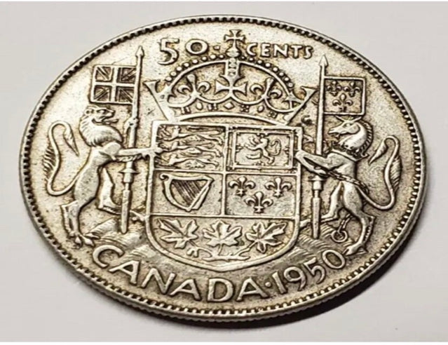 1950 Canadien 50 cents Straights 7 High Grade