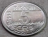 1993 Brasilien 5 Cruzeiros Reais schöne Münze BU