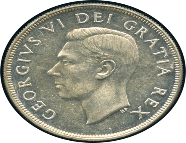 1951 Canada Silver Dollar à collectionner 4 lignes d'eau Pièce AU***