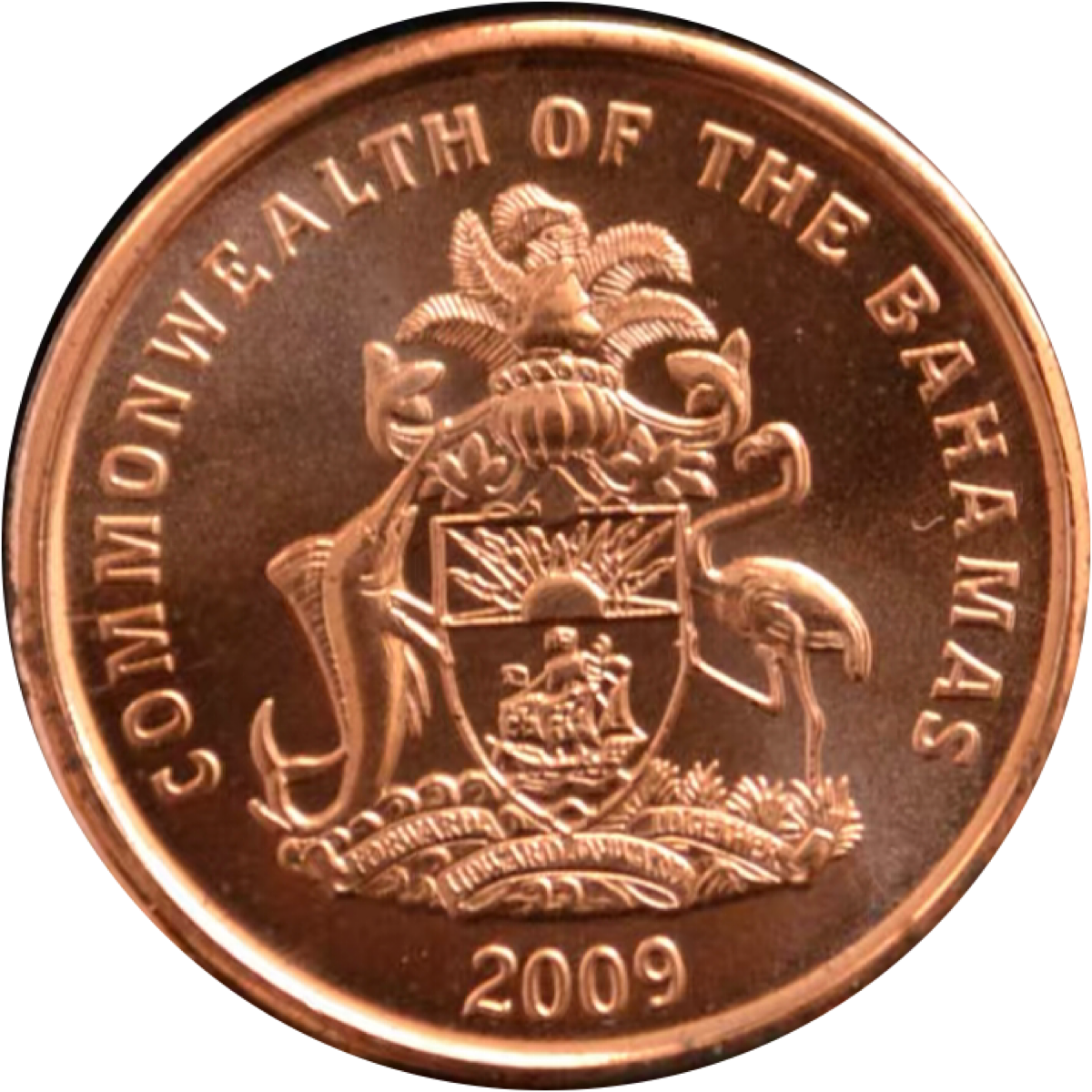 2009 Étoile de mer des Bahamas 1 cent