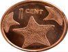 2009 Bahamas starfish  1 cent