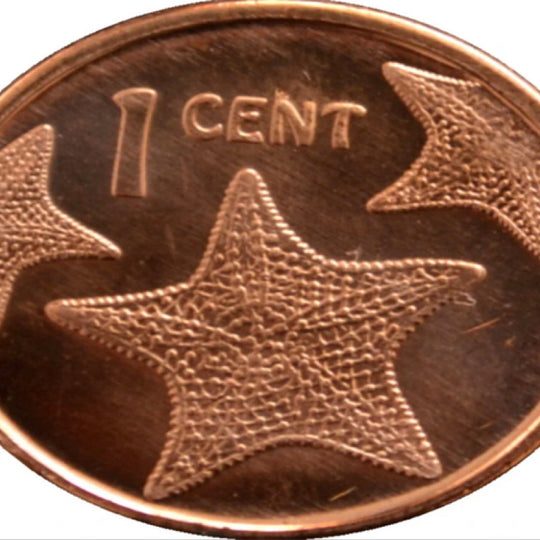 2009 Bahamas starfish  1 cent