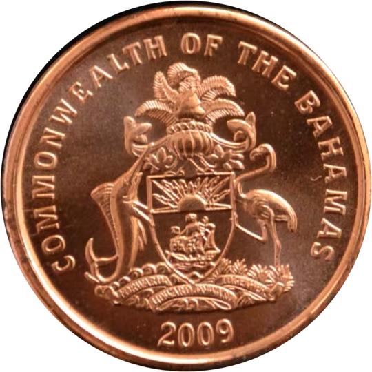 2009 Étoile de mer des Bahamas 1 cent