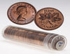 1960 Canadian 1-Cent Maple Leaf Twig Penny Coin Roll in tube  -50 Coins BU