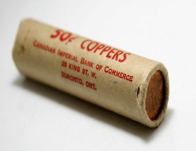 1978  Canadian 1-Cent Maple Leaf Twig Penny Coin Roll  -50 Coins BU