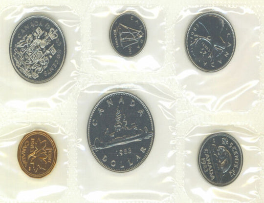 Canada : Ensemble de pièces de monnaie de qualité épreuve numismatique/hors-circulation de 1983