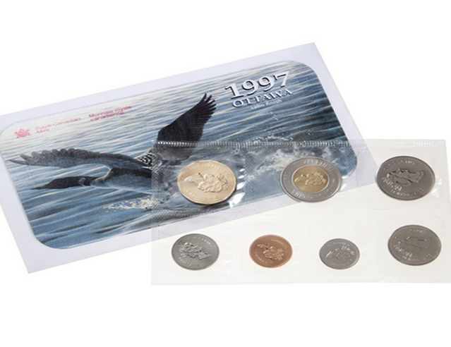 Canada : Ensemble de pièces de monnaie de qualité épreuve numismatique/hors-circulation de 1997