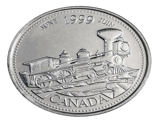 1999 Canadien 25 Cent Juin d'un océan à l'autre Millennium Quarter BU