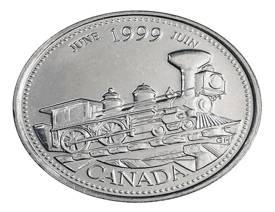 1999 Canadian 25 Cent June from Coast to Coast Millennium Quarter BU