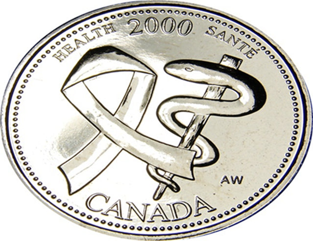 2000 Canadian 25-Cent Health/April Millennium Quarter Coin UNC