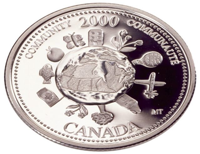 2000 Canadian 25-Cent Community/December Millennium Quarter Coin UNC