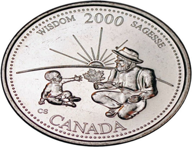 2000 Canadian 25-Cent Wisdom/September Millennium Quarter Coin UNC