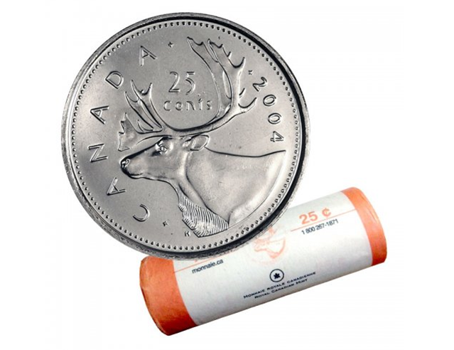 2004-P Quart de caribou canadien de 25 cents BU