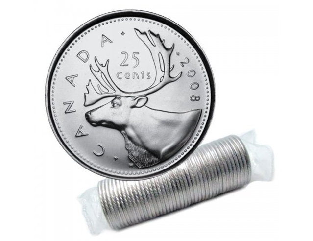 2008 Canadian 25-Cent Caribou Quarter BU