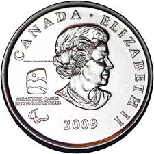 2009 Jeux olympiques canadiens de 25 cents de Vancouver 2010 : pièce de monnaie de ski de fond UNC