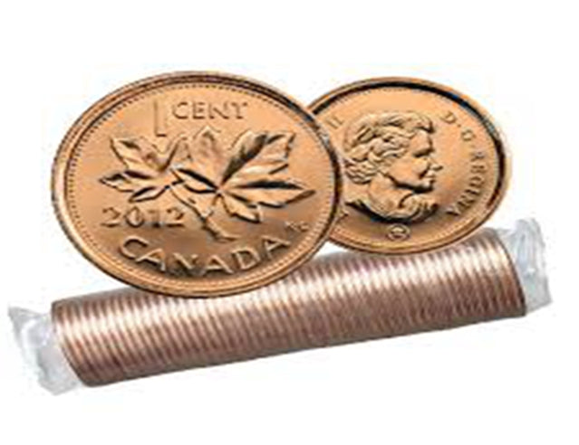 2012 1-Cent Maple Leaf Twig Penny Original Roll Magnetic (50 Coins) BU