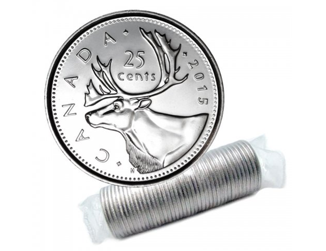 2015 Quart de caribou canadien de 25 cents BU