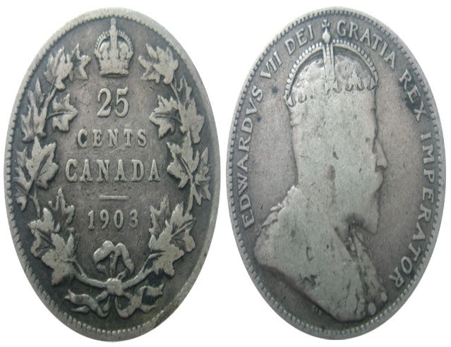 1903- Canada Silver Quarter - Circulated VF Condition