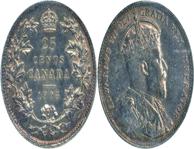 1905 Canada Silver Quarter – zirkulierter VF-Zustand