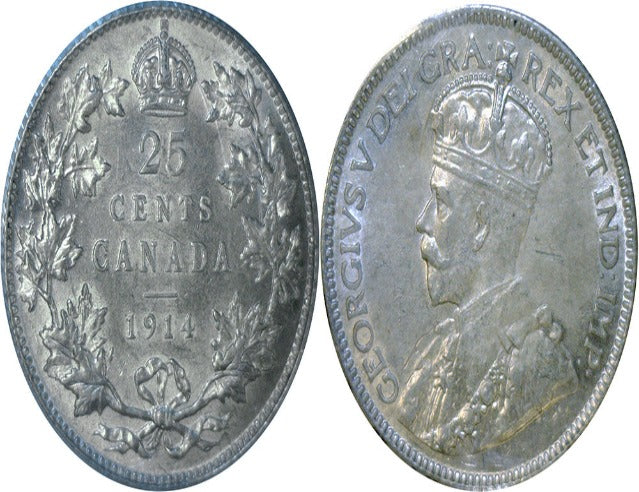 1914 – Canada Silver Quarter – Umlaufzustand in VF